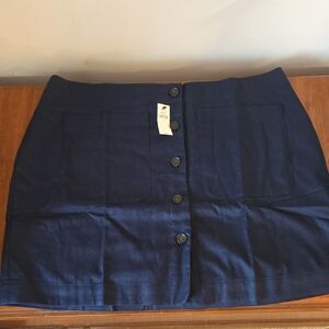 Banana Replublic Navy Button-Front Women's Skirt